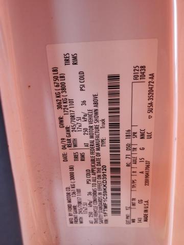 2019 FORD F150 1FTMF1C59KKD39120