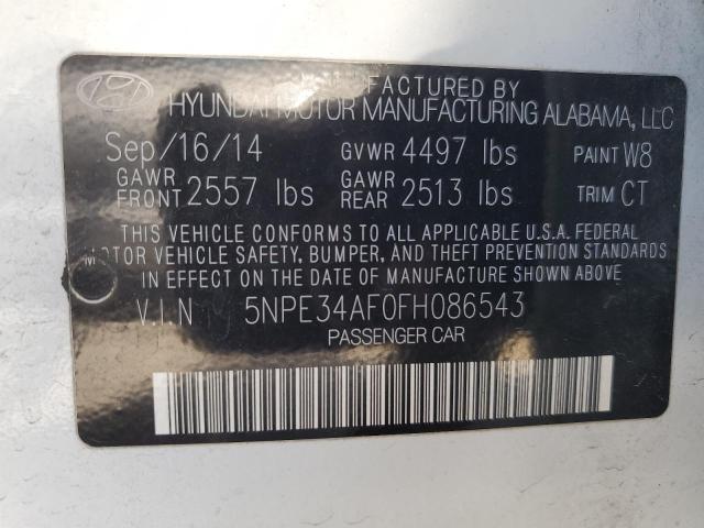 2015 HYUNDAI SONATA SPO 5NPE34AF0FH086543