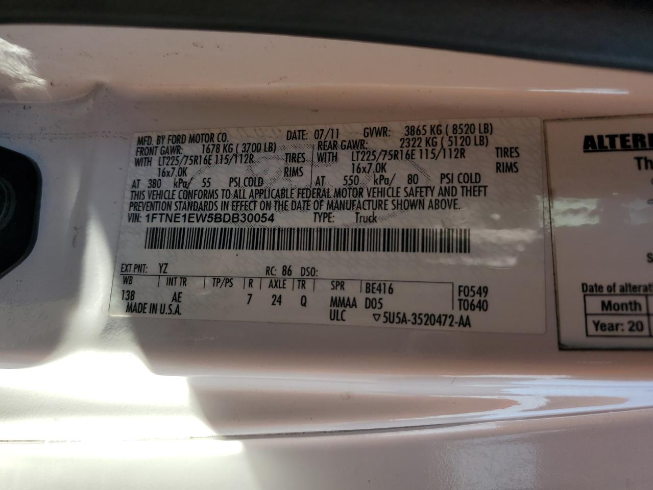 FORD ECONOLINE E150 VAN