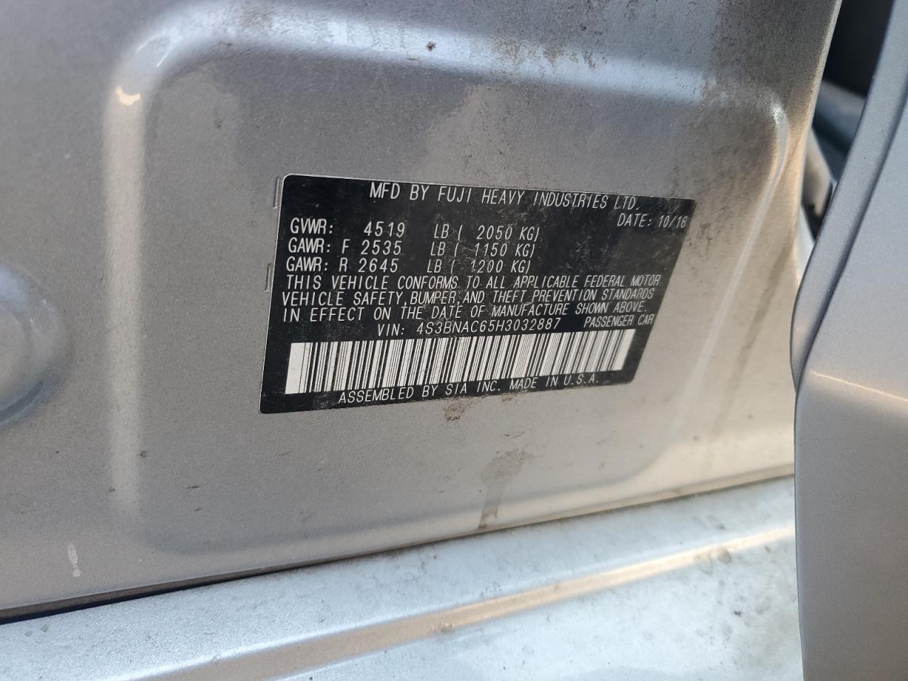 SUBARU LEGACY 2.5I PREMIUM