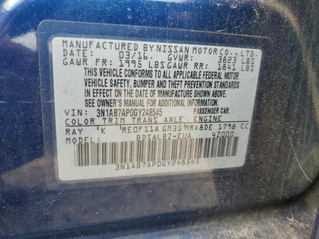 2016 NISSAN SENTRA S - 3N1AB7AP0GY248545