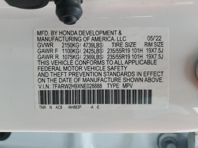 2022 HONDA CR-V TOURI - 7FARW2H9XNE028888