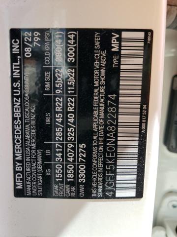 2022 MERCEDES-BENZ GLS 450 4M 4JGFF5KE0NA822874