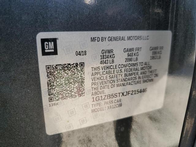 2018 CHEVROLET MALIBU LS 1G1ZB5STXJF215446