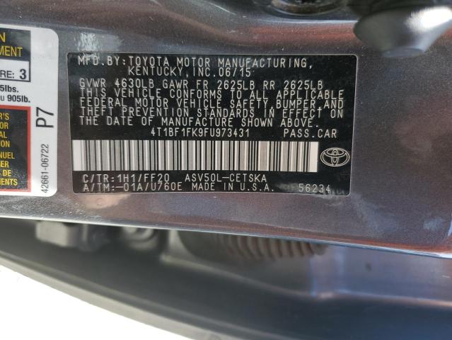 2015 TOYOTA CAMRY LE - 4T1BF1FK9FU973431