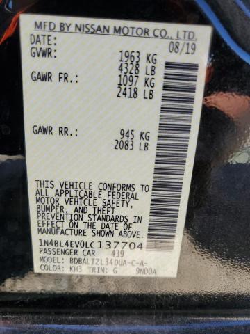 2020 NISSAN ALTIMA SL 1N4BL4EV0LC137704