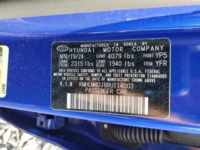 2024 HYUNDAI ELANTRA BL KMHLM4DJ8RU114003