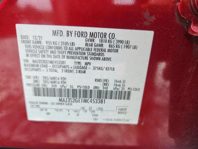 2021 FORD ECOSPORT SE MAJ3S2GE1MC453381