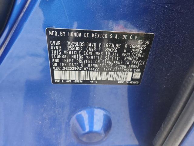 2020 HONDA FIT EX 3HGGK5H87LM714422