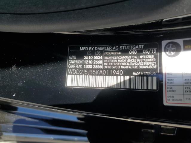 2019 MERCEDES-BENZ CLS 450 WDD2J5JB5KA011940