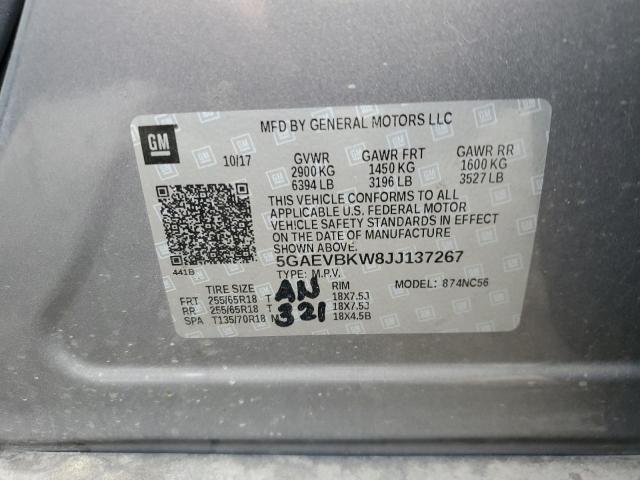 2018 BUICK ENCLAVE PREMIUM 5GAEVBKW8JJ137267