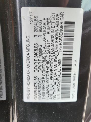2018 HONDA ACCORD EXL 1HGCV2F6XJA007489