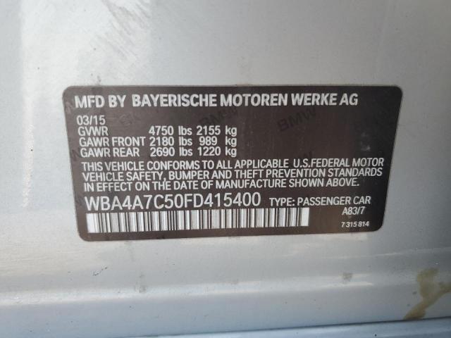 2015 BMW 428 XI GRA WBA4A7C50FD415400