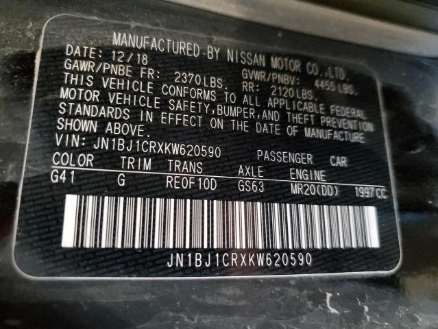 2019 NISSAN ROGUE SPOR JN1BJ1CRXKW620590