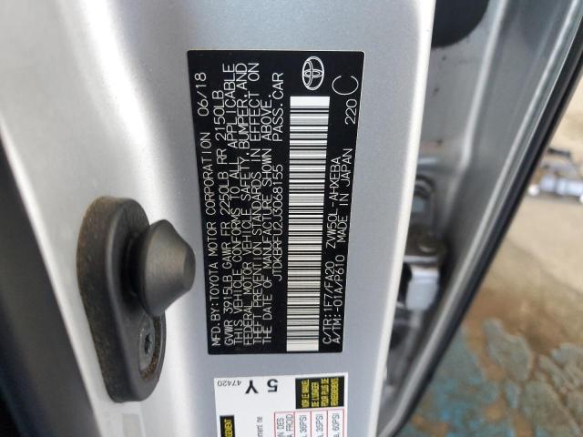 2018 TOYOTA PRIUS JTDKBRFU2J3068155