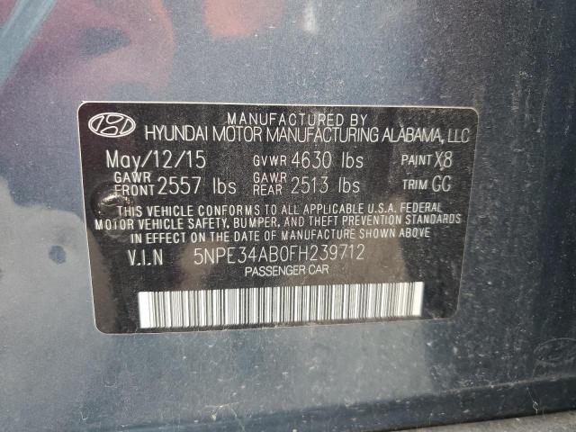 2015 HYUNDAI SONATA SPO 5NPE34AB0FH239712