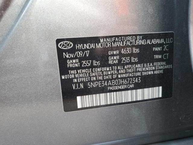 2018 HYUNDAI SONATA SPO 5NPE34AB0JH672343