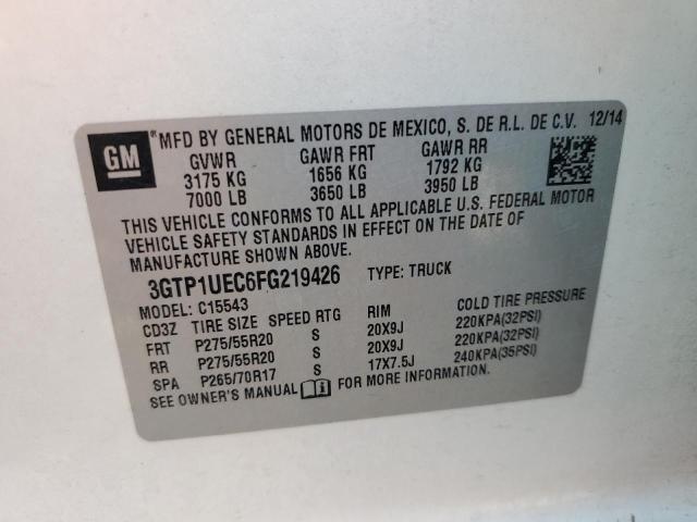 2015 GMC SIERRA C15 3GTP1UEC6FG219426