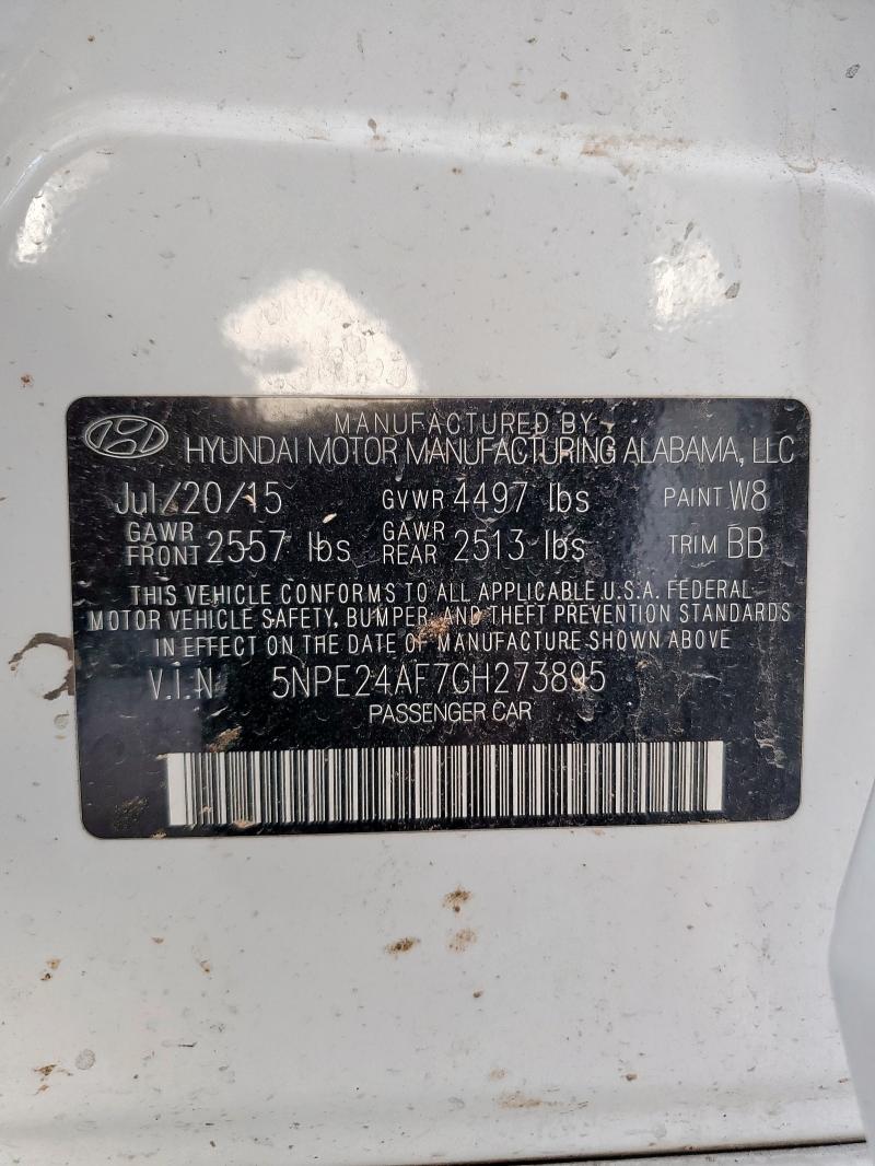 2016 HYUNDAI SONATA SE 5NPE24AF7GH273895