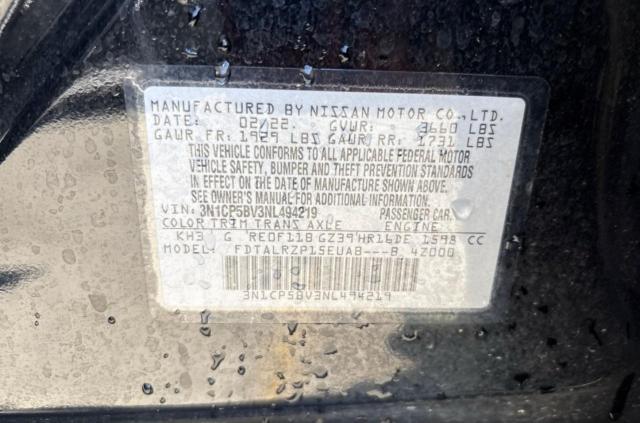 2022 NISSAN KICKS S - 3N1CP5BV3NL494219