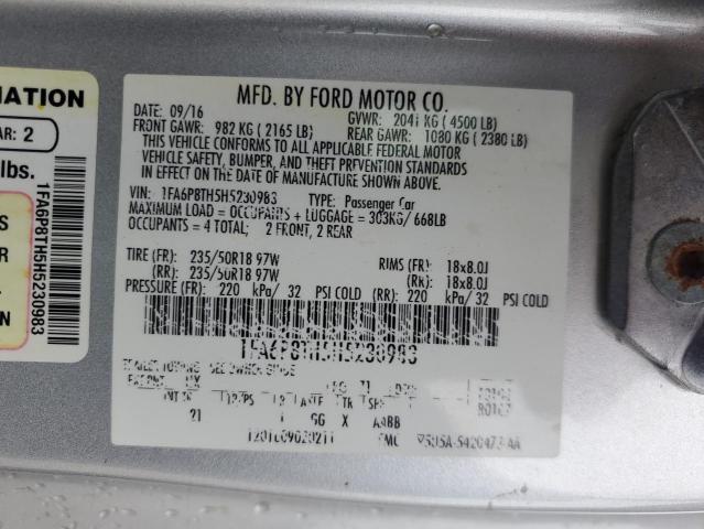 2017 FORD MUSTANG - 1FA6P8TH5H5230983