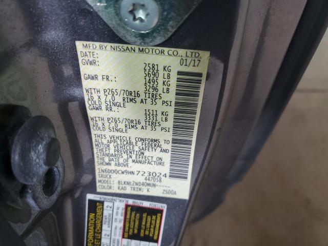 2017 NISSAN FRONTIER SV 1N6DD0CW9HN723024