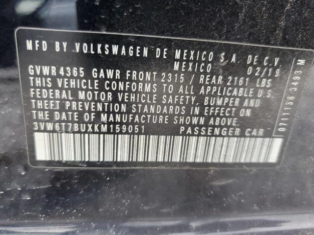2019 VOLKSWAGEN JETTA GLI 3VW6T7BUXKM159051