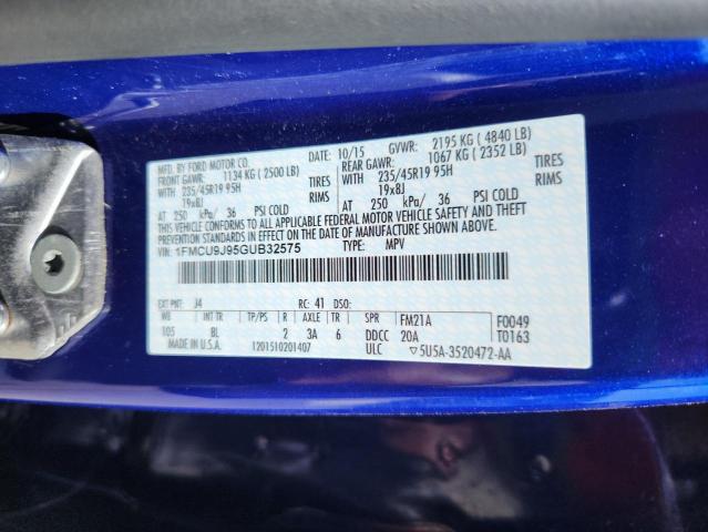 2016 FORD ESCAPE TIT - 1FMCU9J95GUB32575