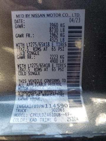 2023 NISSAN TITAN XD SV 1N6AA1FB9PN114590