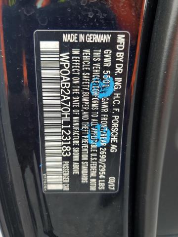 2017 PORSCHE PANAMERA 4 WP0AB2A70HL123183