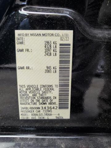 2022 NISSAN ALTIMA S 1N4BL4BVXNN343642