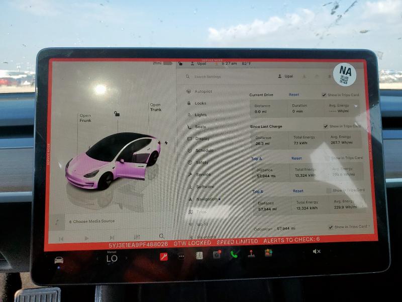 2023 TESLA MODEL 3 5YJ3E1EA9PF488026