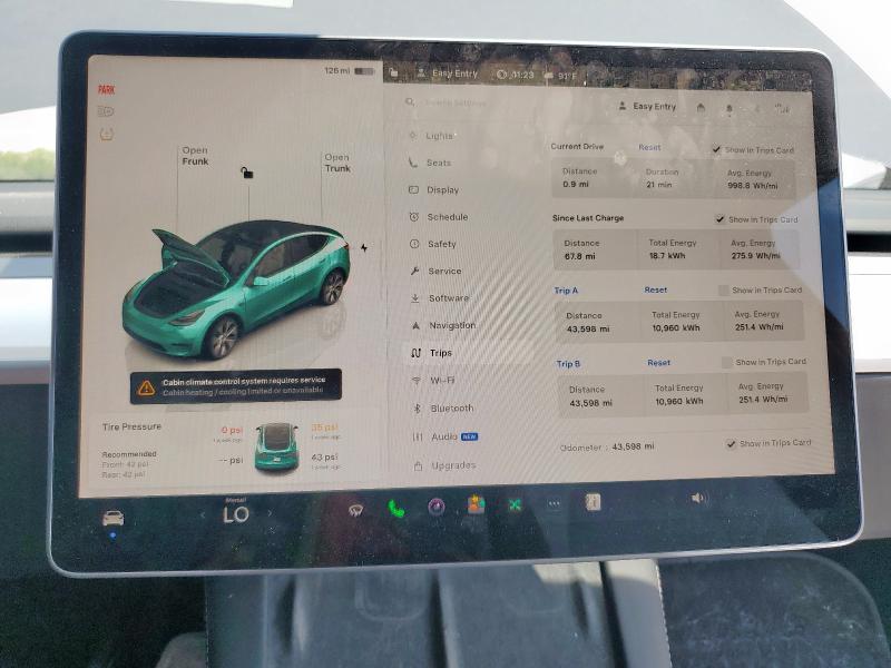 2023 TESLA MODEL Y 7SAYGDEE6PA091667