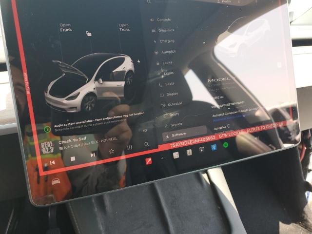2022 TESLA MODEL Y 7SAYGDEE3NF408563