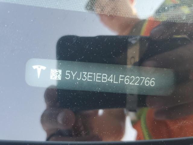 2020 TESLA MODEL 3 5YJ3E1EB4LF622766