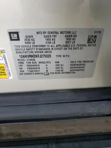 2015 GMC ACADIA SLT 1GKKVRKDXFJ275025