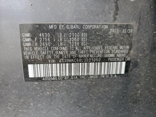 2020 SUBARU LEGACY PREMIUM 4S3BWAC68L3021050