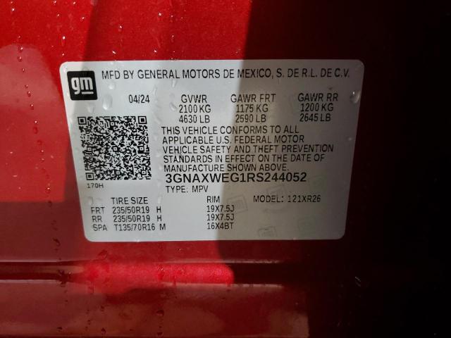 2024 CHEVROLET EQUINOX RS 3GNAXWEG1RS244052