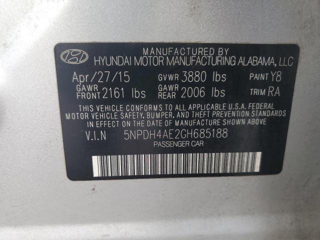 2016 HYUNDAI ELANTRA SE 5NPDH4AE2GH685188