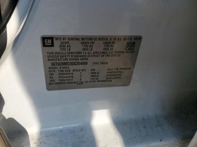 2016 GMC SIERRA K1500 SLE 3GTU2MEC0GG254089