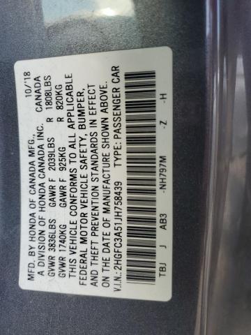2018 HONDA CIVIC SI 2HGFC3A51JH758439