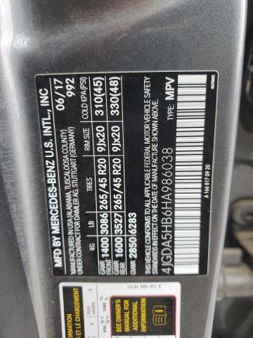 2017 MERCEDES-BENZ GLE 350 4M 4JGDA5HB6HA986038