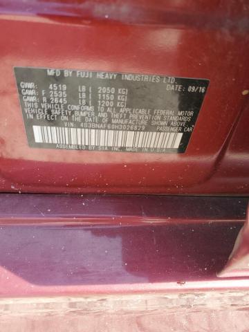 2017 SUBARU LEGACY 2.5 4S3BNAF60H3026829