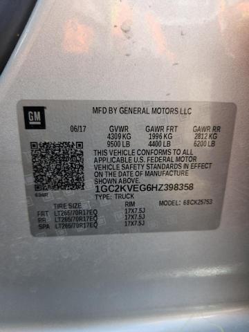 2017 CHEVROLET SILVERADO - 1GC2KVEG6HZ398358