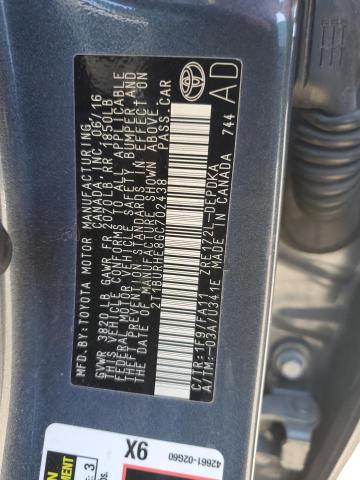 2016 TOYOTA COROLLA L 2T1BURHE8GC702438