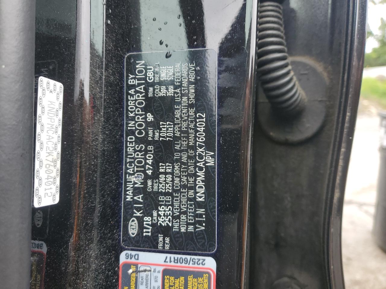 Lot #3316715550 2019 KIA SPORTAGE L