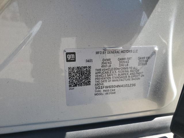 2022 CHEVROLET BOLT EV 1L 1G1FW6S04N4101236