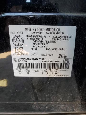 2019 FORD EDGE TITAN 2FMPK4K9XKBB71217