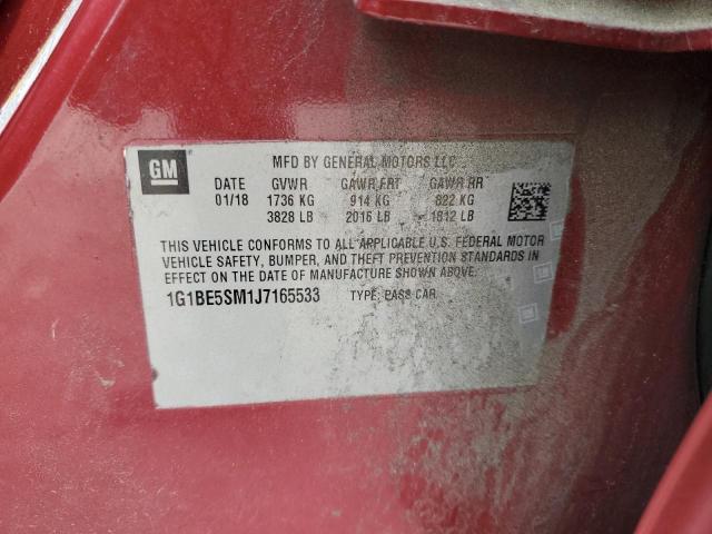 2018 CHEVROLET CRUZE LT 1G1BE5SM1J7165533