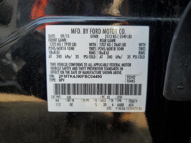 2015 FORD EDGE SEL - 2FMTK4J90FBC04490
